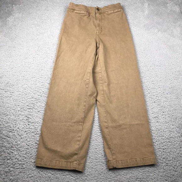 Madewell Denim - Madewell Emmett Wide Leg Jeans Womens 26 Brown High Waist Welt Pocket Denim